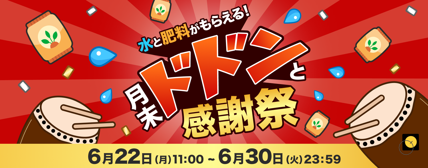 6月 月末ドドンと感謝祭